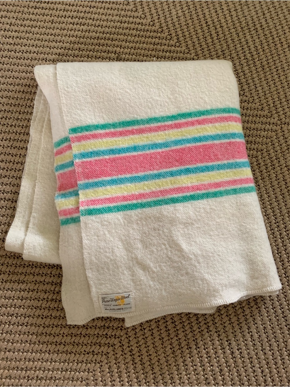 Vintage Virgin Wool Blanket